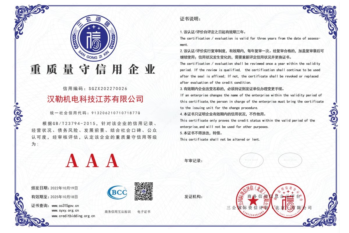 重質量守信用企業